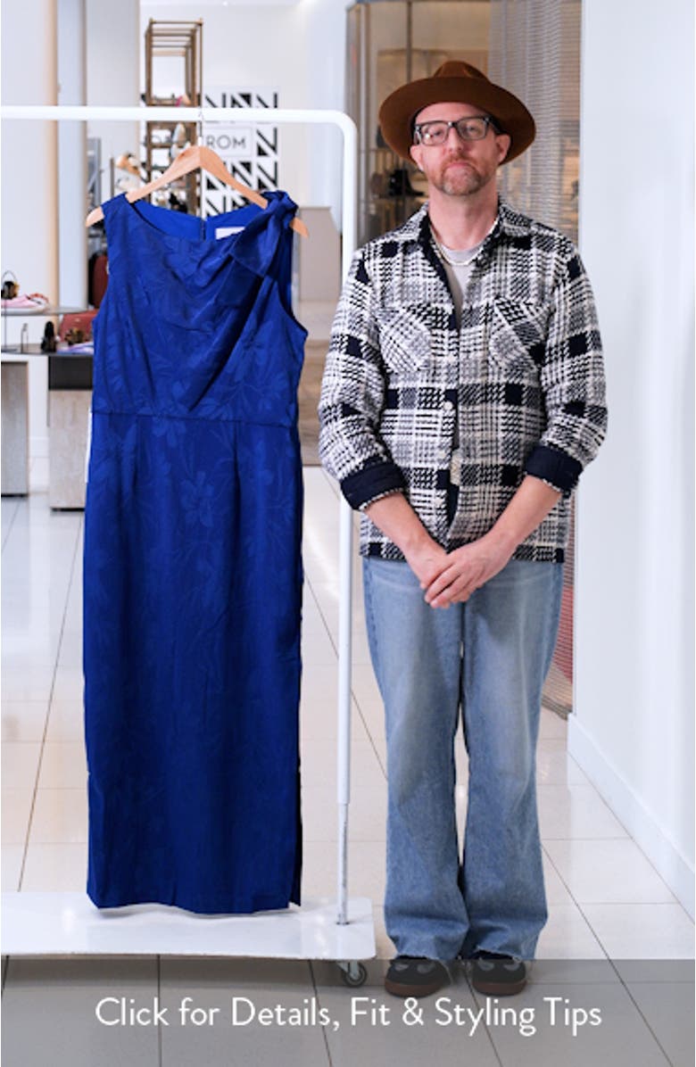 Vivienne Stretch Jacquard Gown, sales video thumbnail