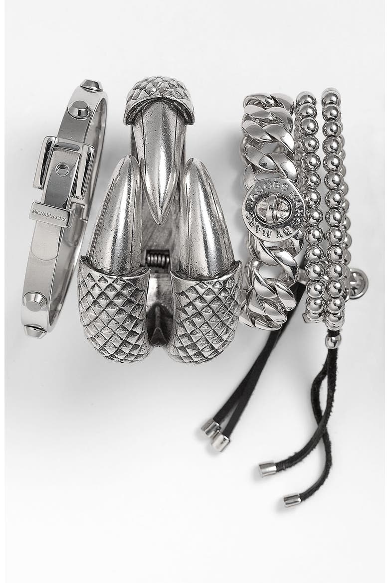 'Turnlock - Katie' Small Bracelet, Alternate, color, SILVER