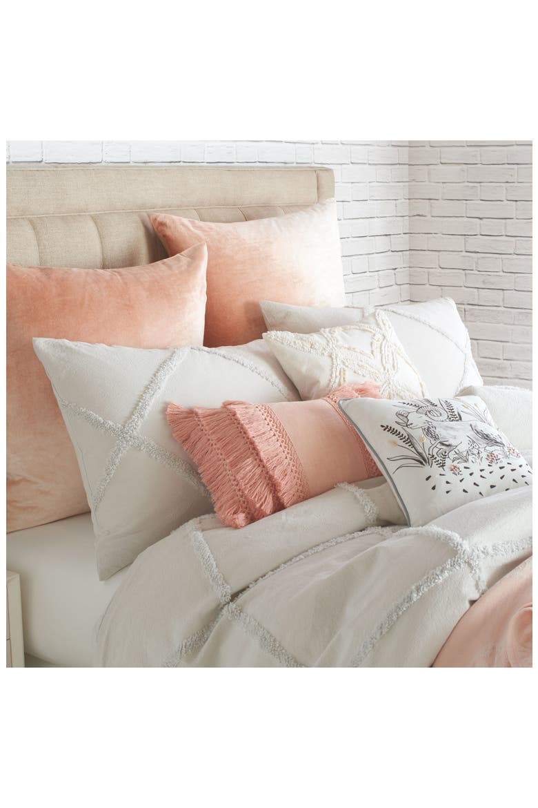 Chenille Lattice Sham, Alternate, color, GREY