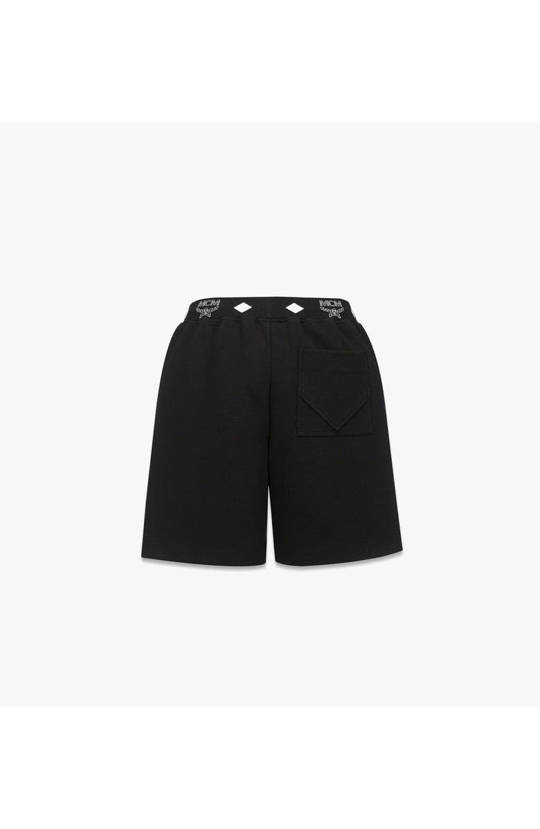 MCM Essential Logo Ponte Shorts, Alternate, color, Black