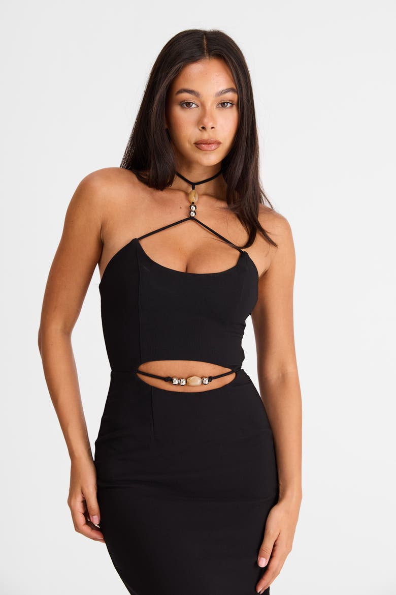 Mina Maxi Dress, Alternate, color, Black