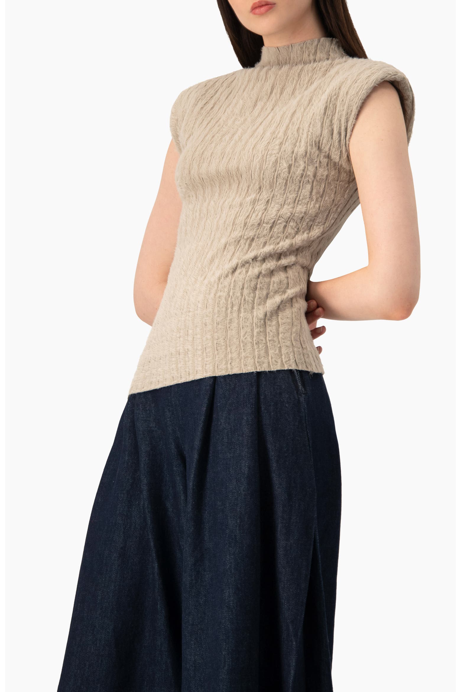 Texture Knitting Book IVONNE Textured Knit Mock-neck Top (Women) | Nordstrom