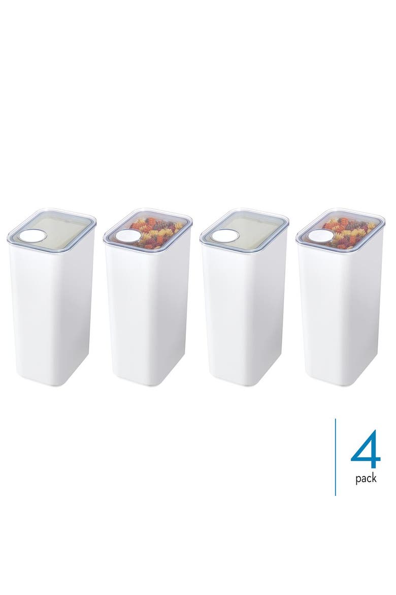 Extra Large Canister with Removable Pour Cap - Set of 4 - White, Alternate, color, Natural