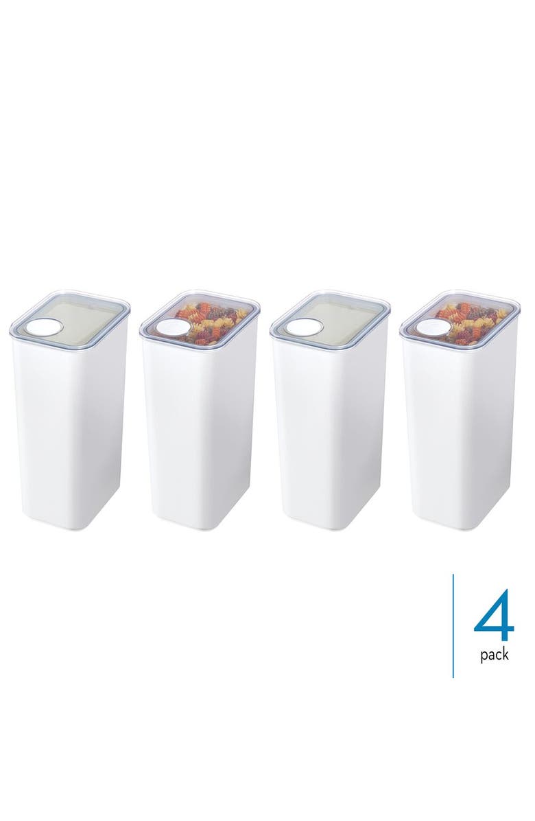 iDesign Extra Large Canister with Removable Pour Cap - Set of 4 - White, Alternate, color, Natural