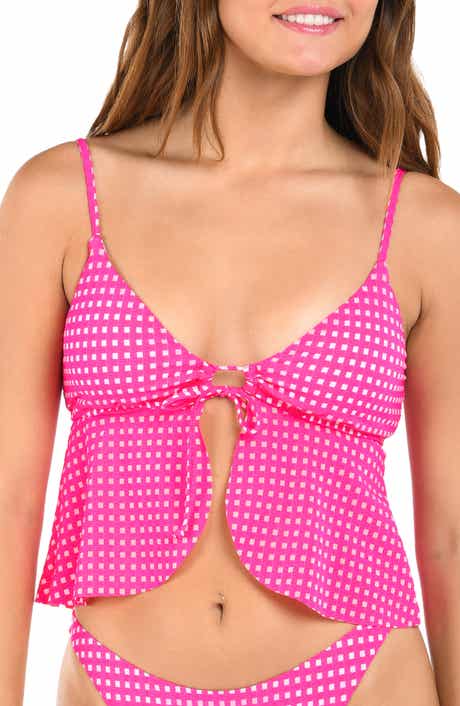 Citrus Picnic Flutter Tankini Bikini Top