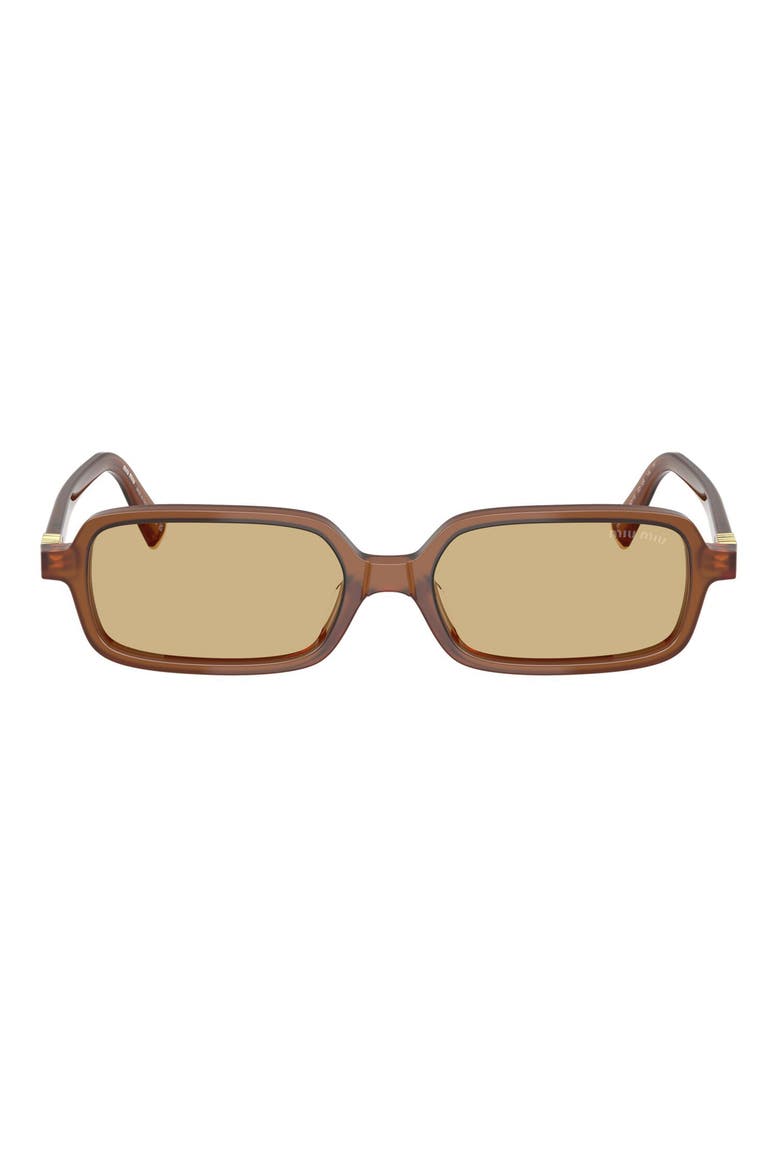 51mm Rectangular Sunglasses, Main, color, OPAL AMBER / YELLOW