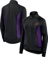 Fanatics Signature Women's Fanatics Black Phoenix Suns Studio Fitted Full-Zip Gym Track Jacket