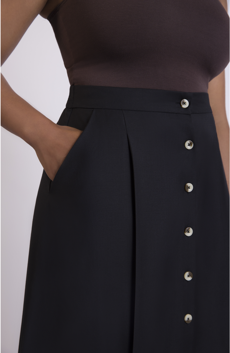 Aam The Label The Wool Midi Skirt, Alternate, color, Black