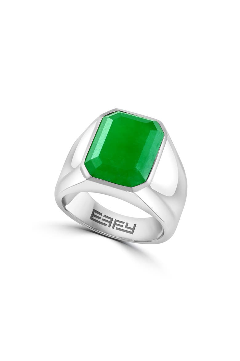 Men's Jade Signet Ring, Main, color, GREEN