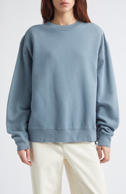 Boxy Faded Cotton Sweatshirt
