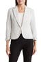 Scrunched Sleeve Ponte Blazer