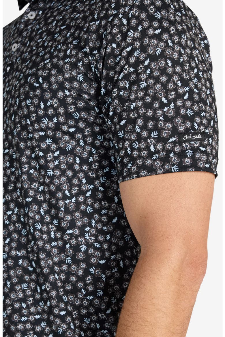 Core Tropical Floral Print Performance Polo, Alternate, color, STATIC STRIKER