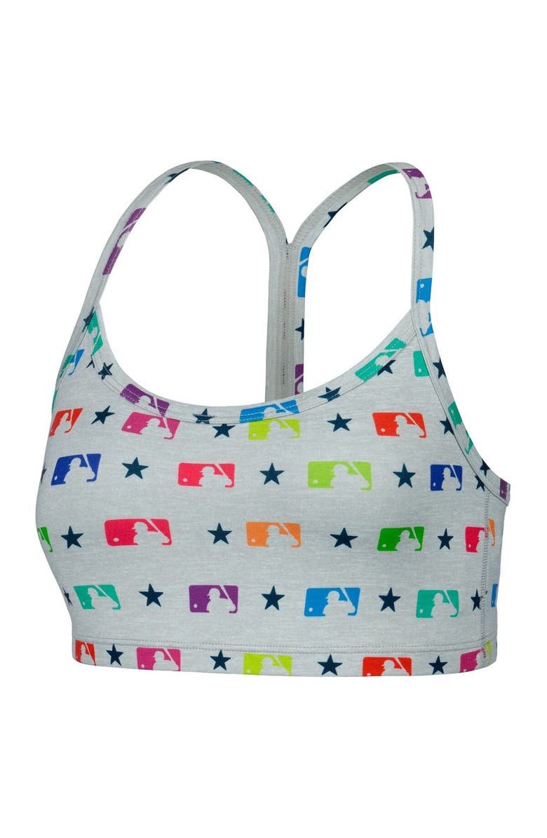 Terez Women's Terez Gray MLB TLC Rainbow Bra, Alternate, color, 