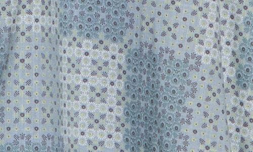 Lucky Brand Slub Plya Short Sleeve Button-up Shirt In Blue Print