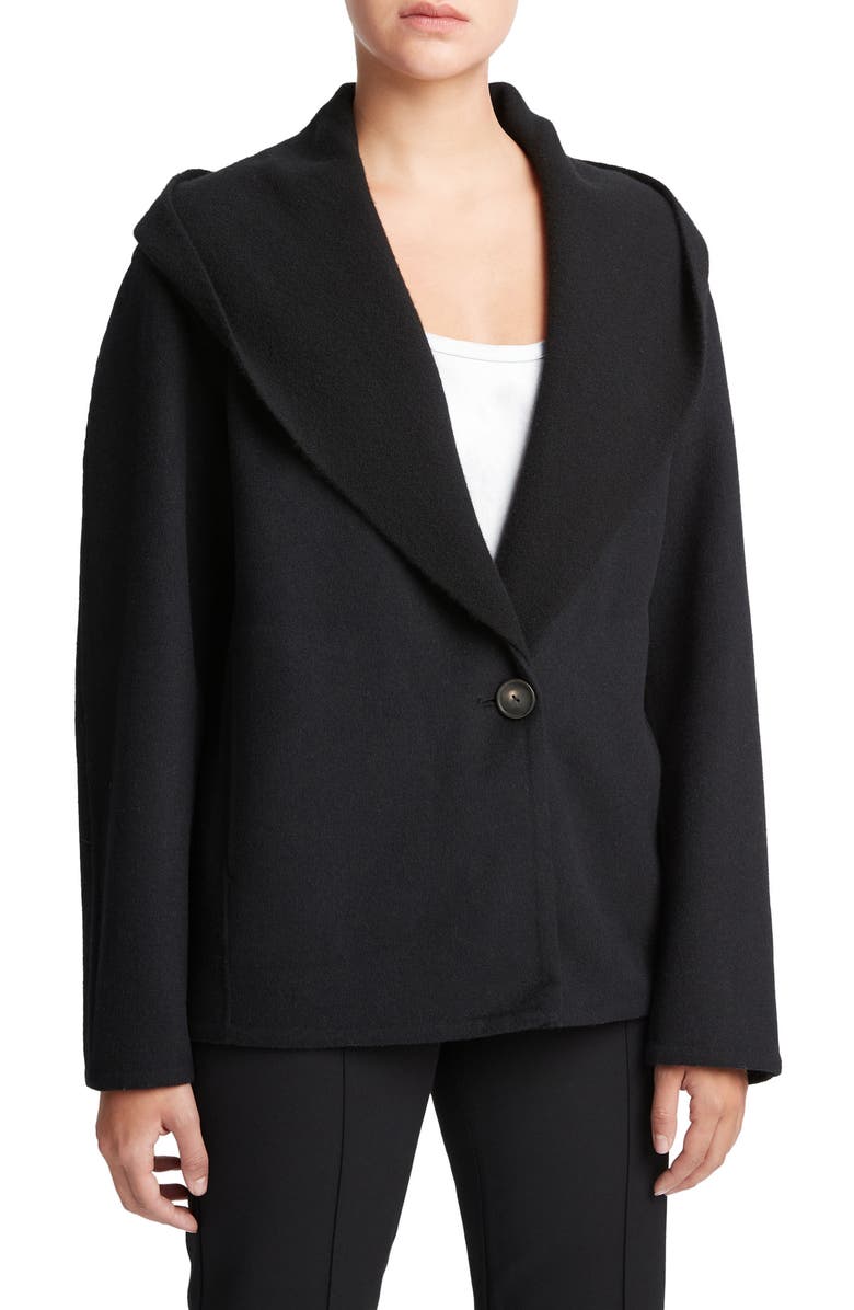 Vince Wool Blend Hooded Jacket, Alternate, color, 