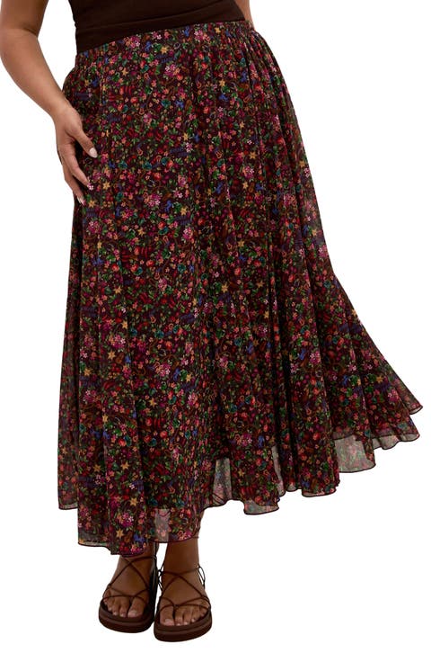 Serena Print Midi Skirt