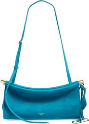 Alaïa Small Le Click East/West Suede Shoulder Bag