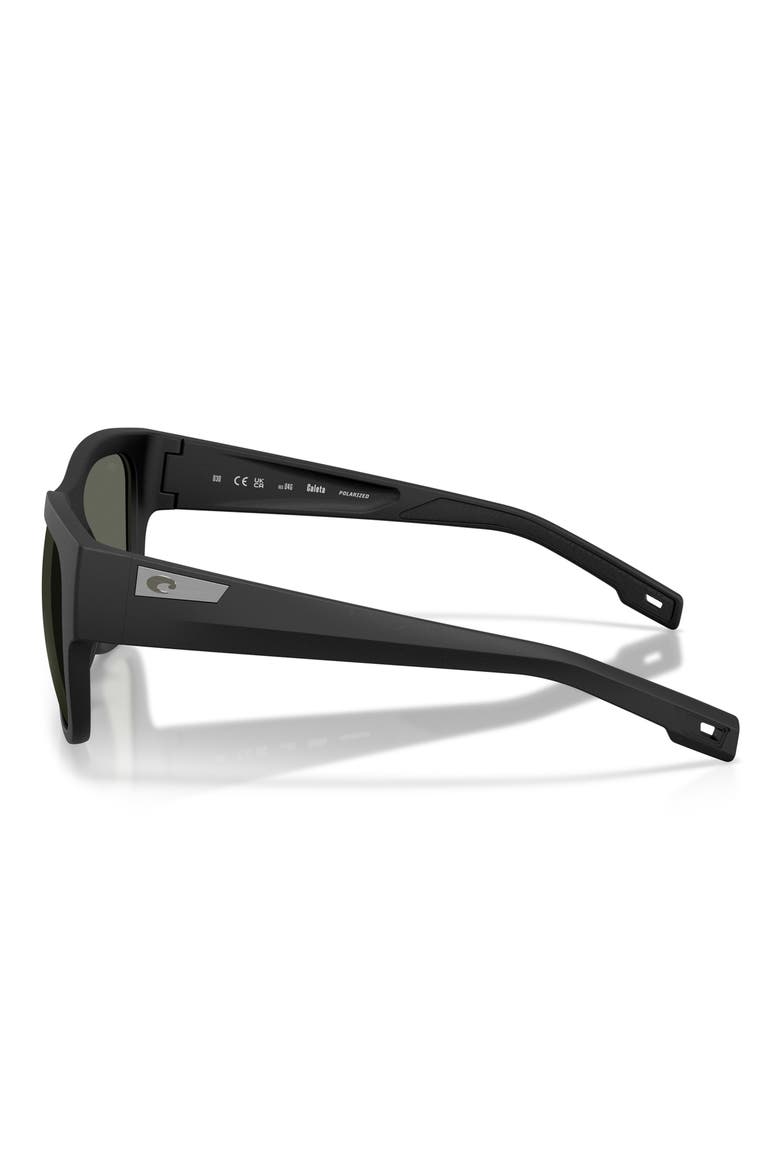 Caleta 55mm Polarized Mirrored Square Sunglasses, Alternate, color, NETPLUS BLACK / GRAY 580G