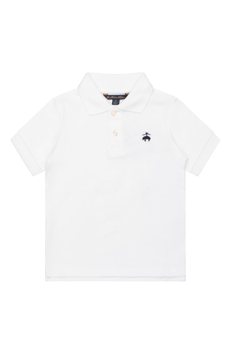 Brooks Brothers Kids' Cotton Polo, Main, color, Wht White