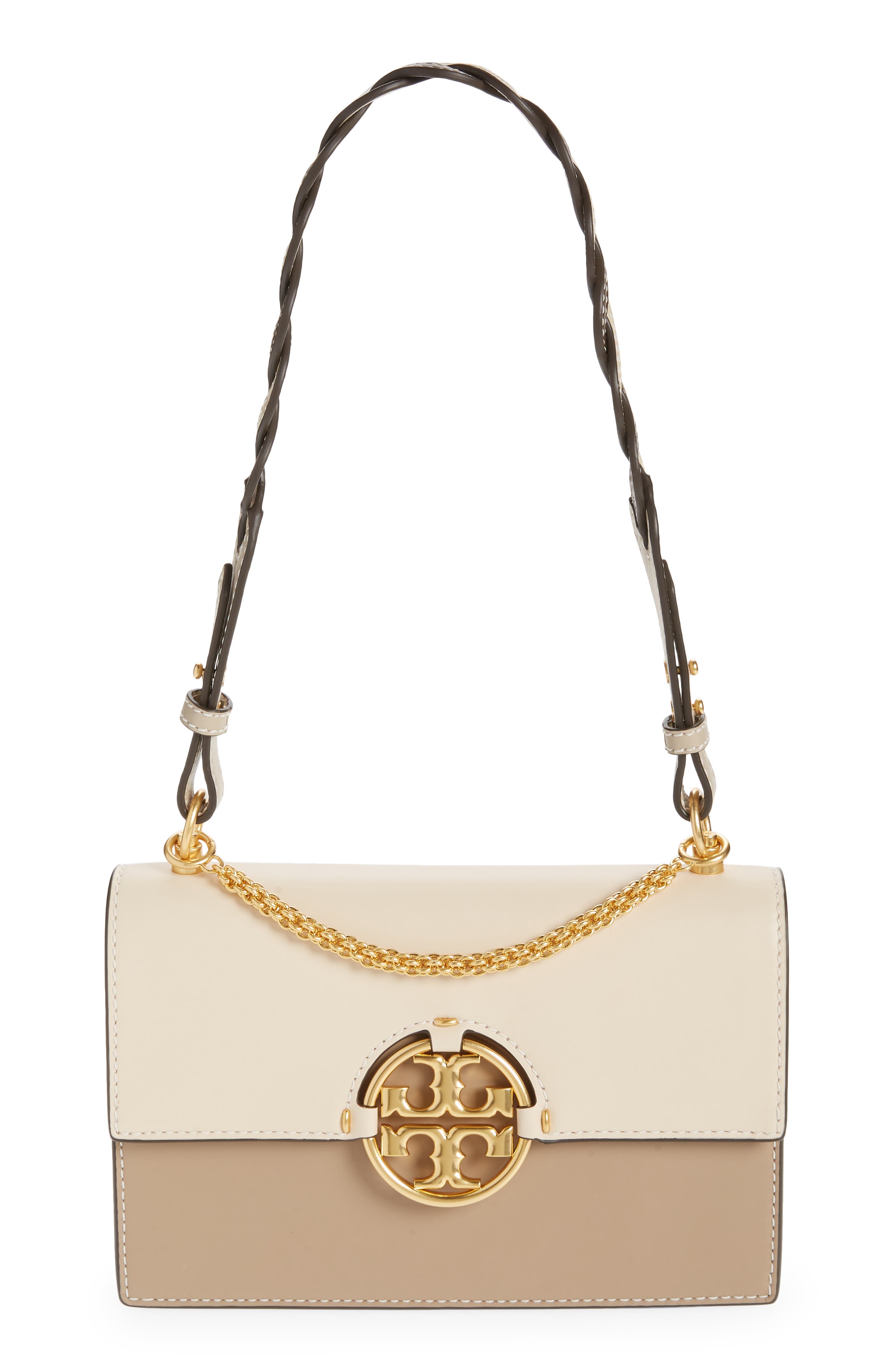 Tory Burch Miller Colorblock Leather Flap Shoulder Bag, Main, color, 