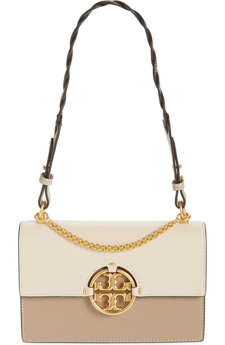 Tory Burch Miller Colorblock Leather Flap Shoulder Bag, Main, color,
