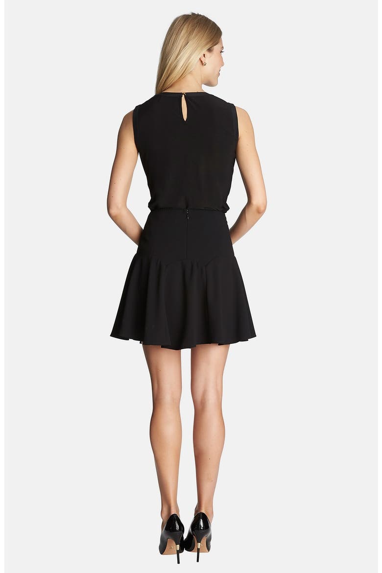 by Cynthia Steffe Stretch Crepe Flounce Skirt, Alternate, color, RICH BLACK