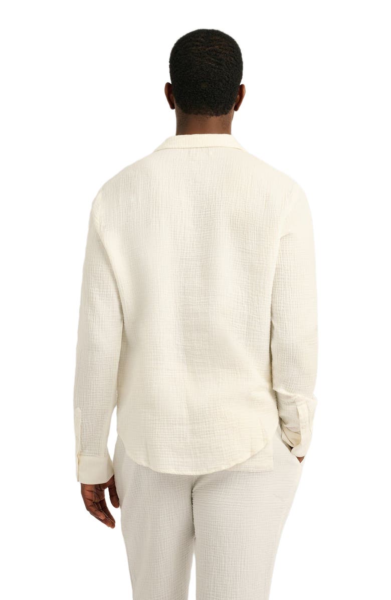 Onia Cotton Gauze Long Sleeve Shirt, Alternate, color, White