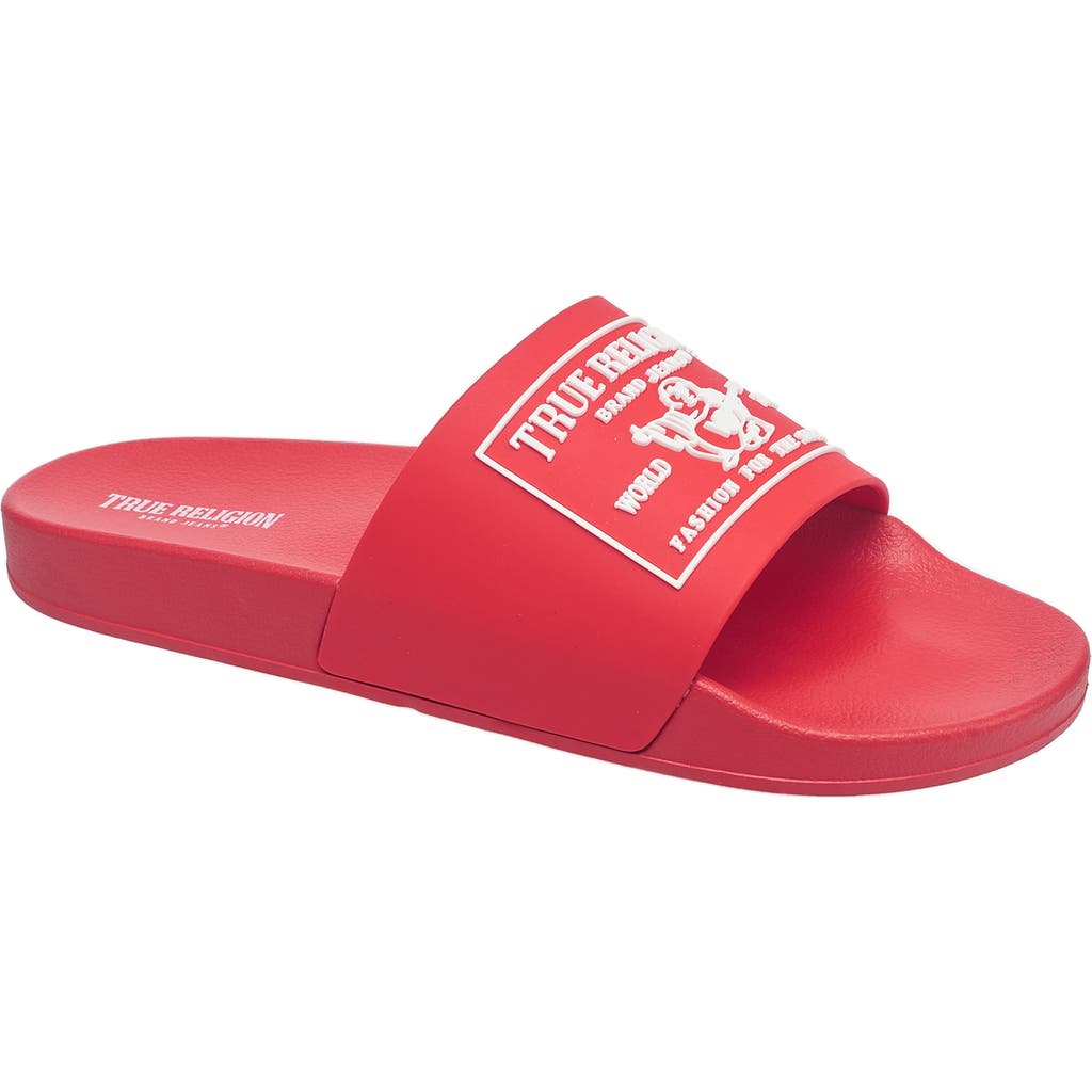 True Religion Kendrick Logo Slide In Red