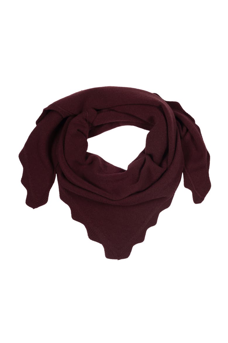 Scallop Knit Triangle, Main, color, Winetasting