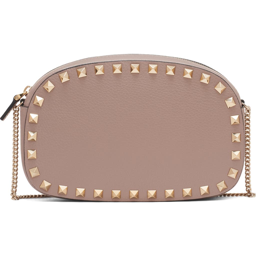 Valentino Chain Strap Studded Pebbled Texture Cross-body Bag