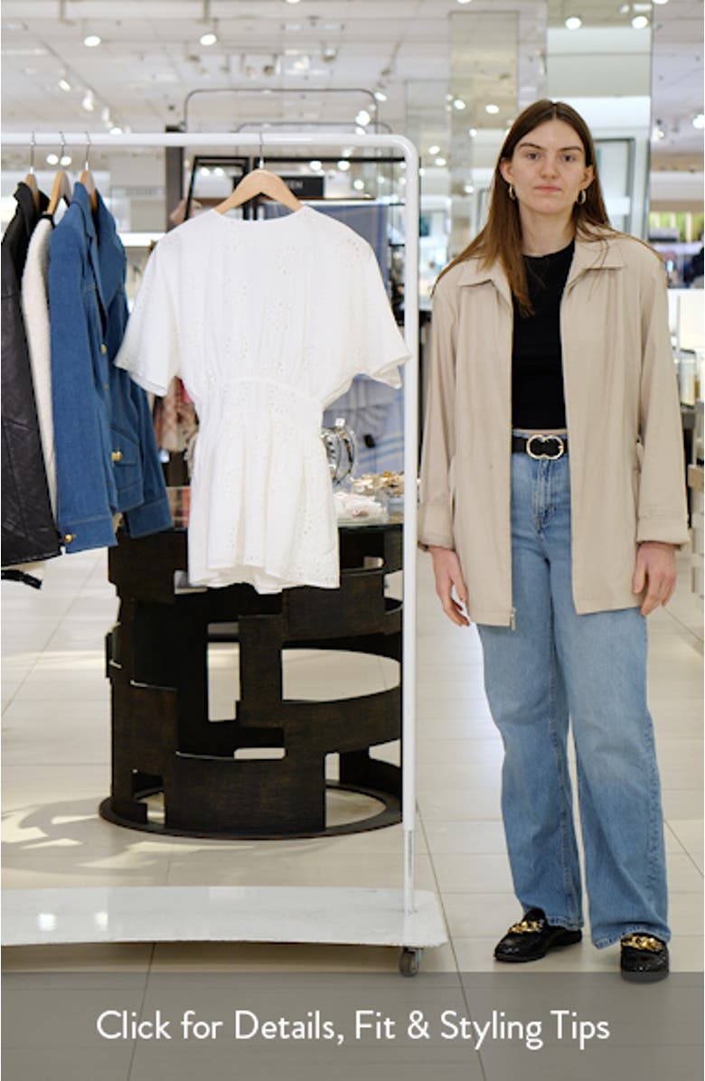 Carmel Tie Back Cotton Broderie Anglaise Tunic, sales video thumbnail