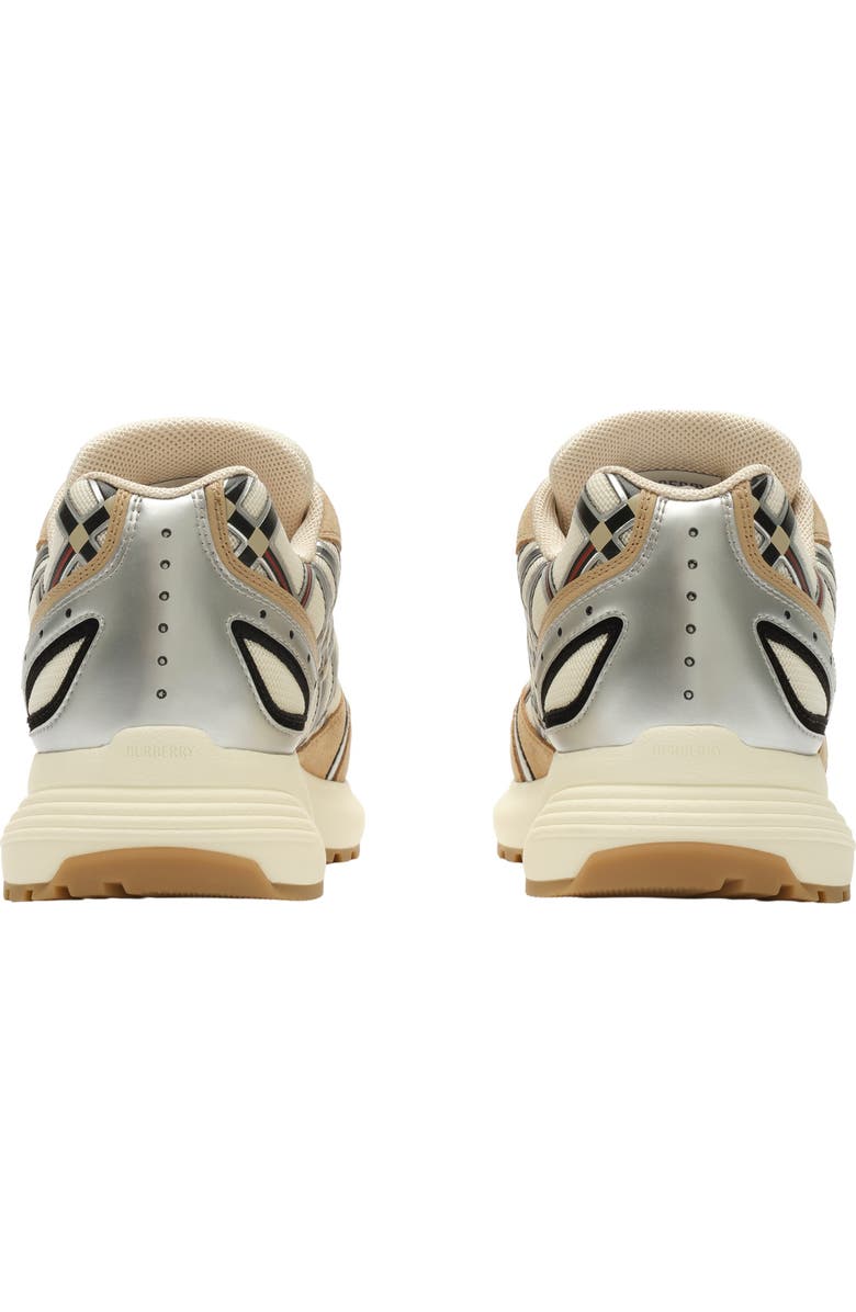 Burberry Nylon, Suede and Leather Eclipse Sneakers, Alternate, color, Flax Beige/Silver