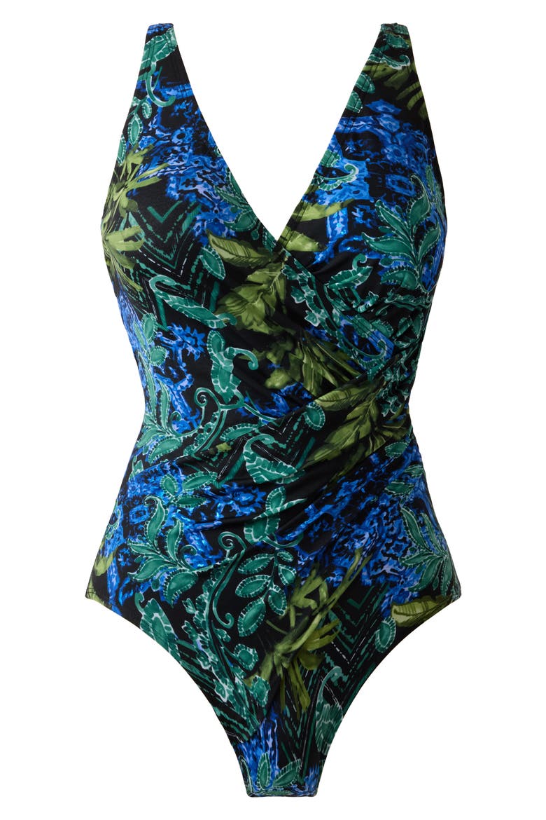 Gasparilla Oceanus One-Piece Swimsuit, Alternate, color, BLACK/ MULTI