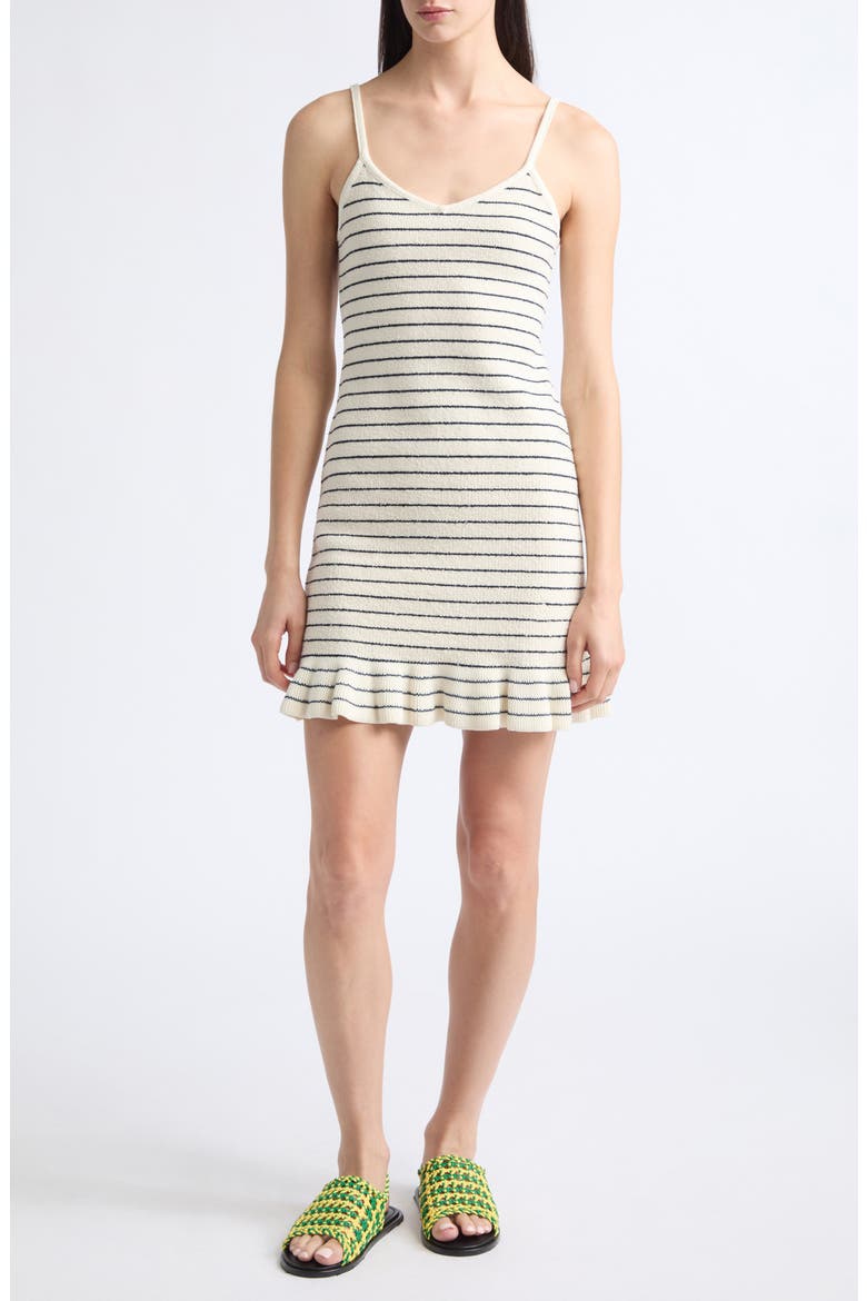 Ruffle Hem Minidress, Main, color, WHITE