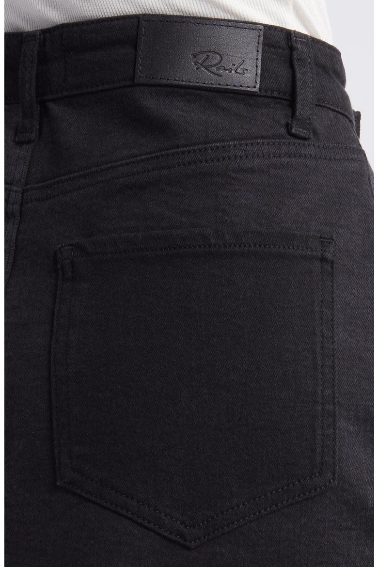 Highland Two-Tone Denim Midi Skirt, Alternate, color, BLACK PATCHWORK
