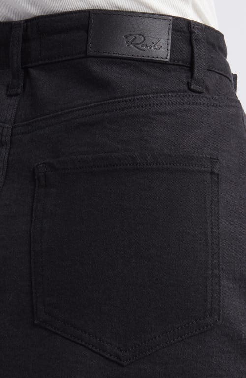 Rails Highland Two-tone Denim Midi Skirt In Black Patchwork
