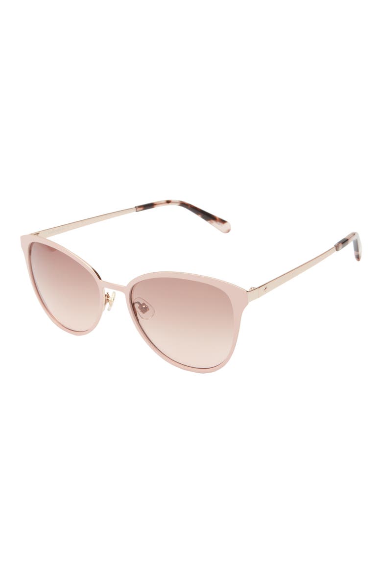 58mm Emsley Aviator Sunglasses, Alternate, color, RED GOLD / BROWN PINK SF