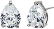 BY ADINA EDEN CZ Pear Three Prong Stud Earring