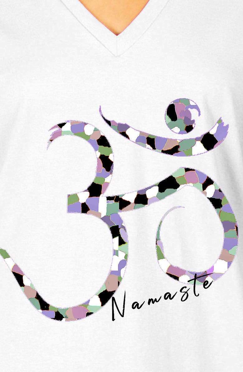 Dai Moda Oversize V-Neck T-Shirt, Alternate, color, White