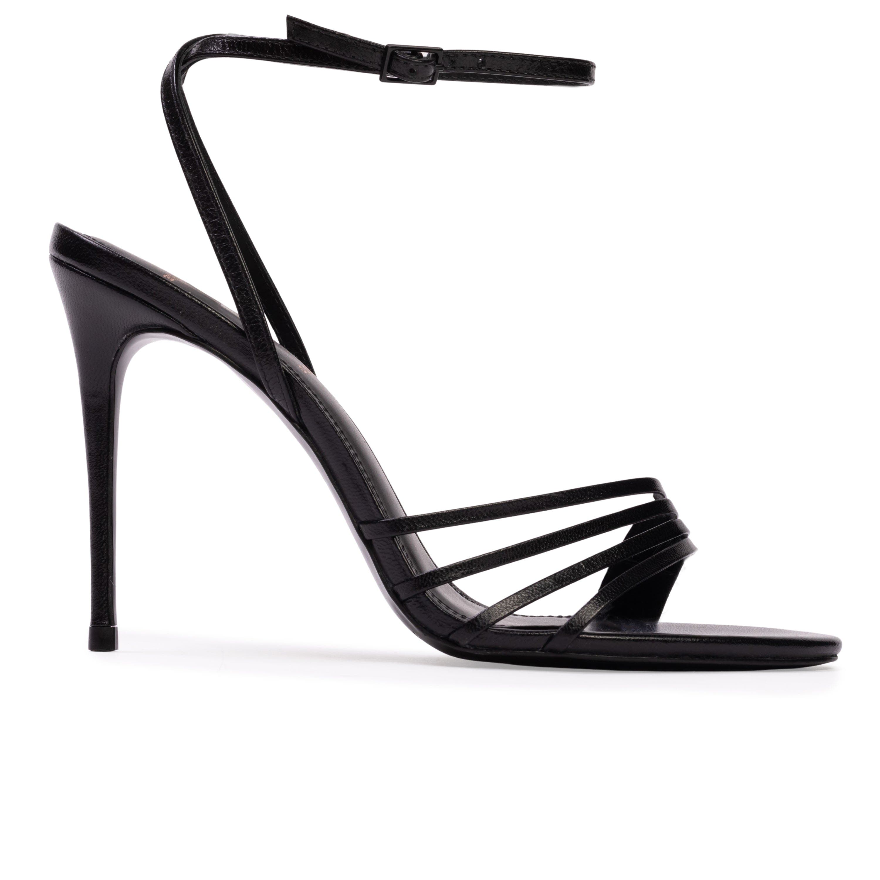 BLACK SUEDE STUDIO Ella 100 Sandal, Main, color, Black Leather