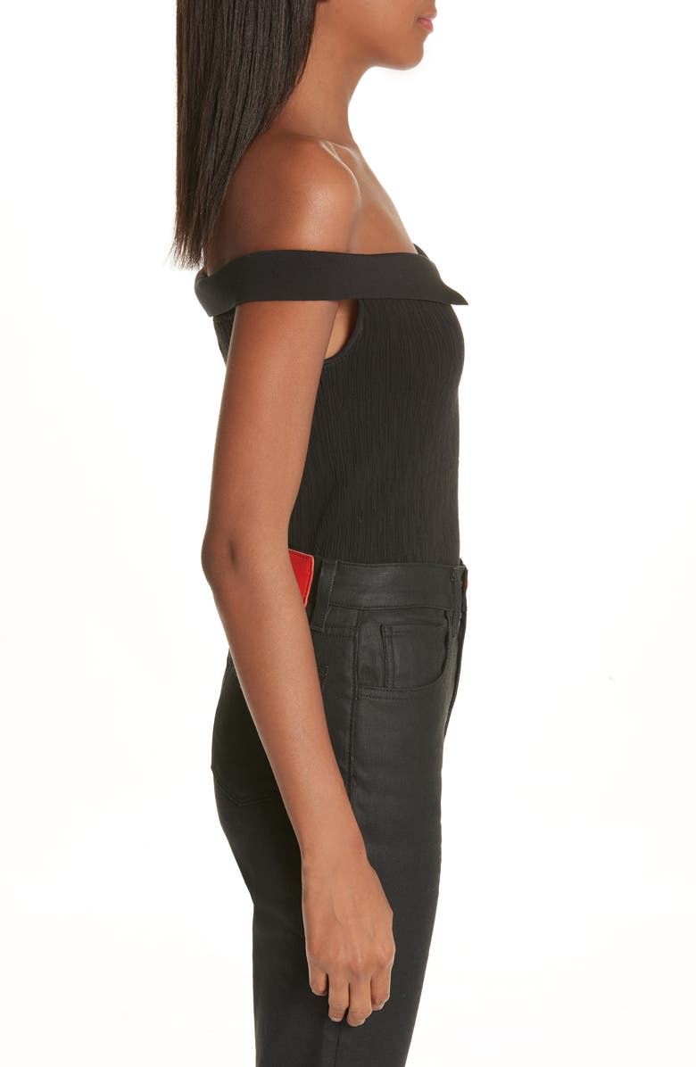 Simon Miller x Paramount Grease Ribbed Off the Shoulder Top, Alternate, color, 