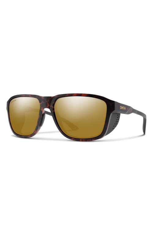 Smith Embark 58mm Chromapop™ Polarized Square Sunglasses In Tortoise/chromapop Bronze