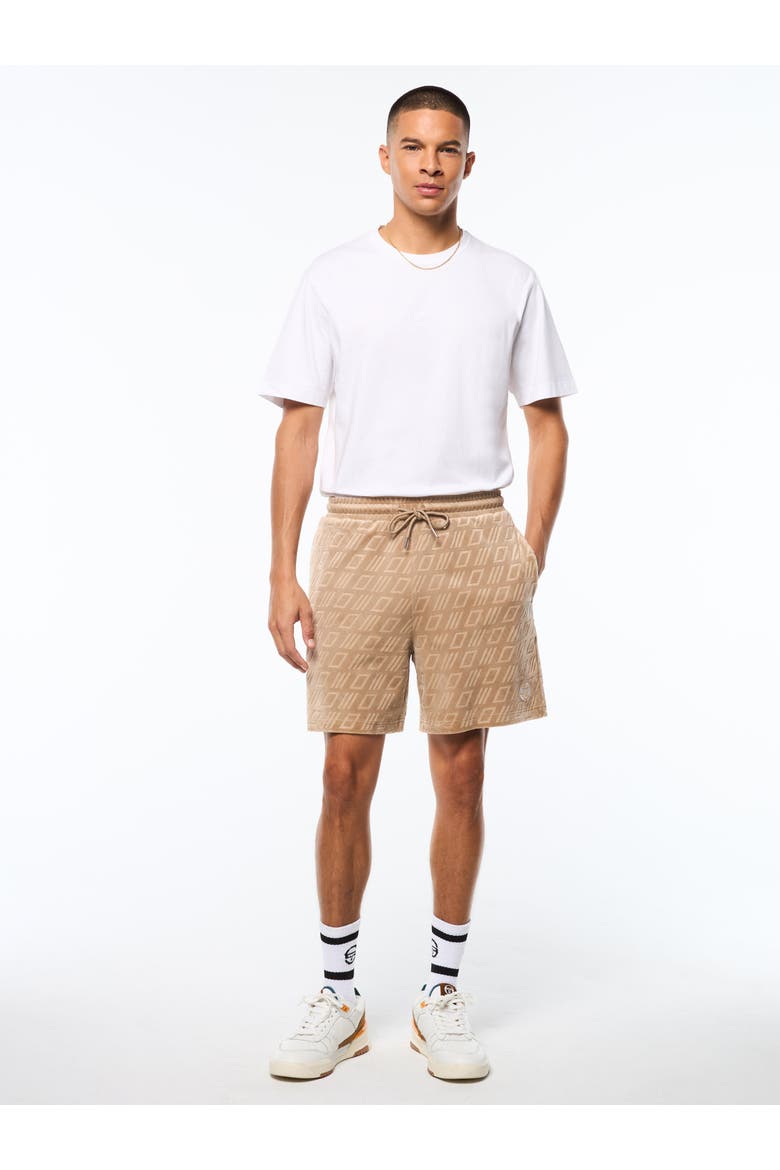 Bandiera Debossed Velour Short, Alternate, color, HUMUS