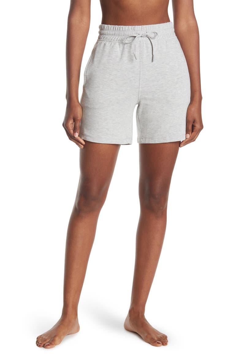 French Terry High Rise Shorts, Main, color, HTR.GREY