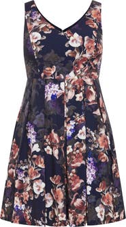 City Chic Ora Sleeveless Fit & Flare Minidress