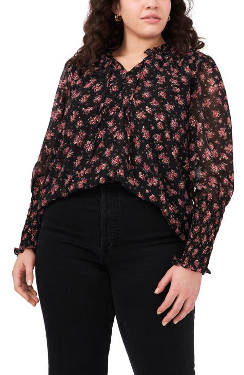 1 .state Floral Smocked offers Blouse