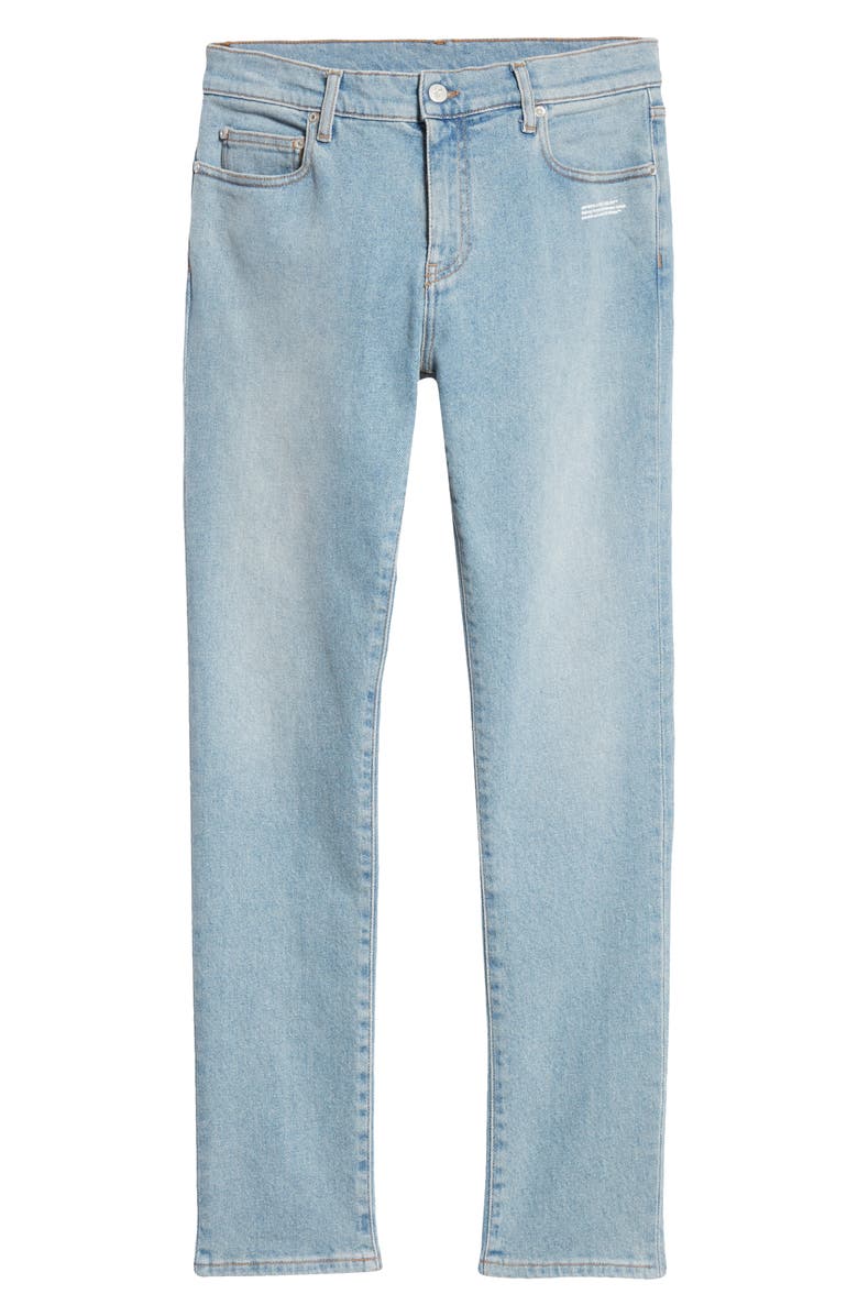 Off-White Logo Slim Fit Jeans, Alternate, color, 