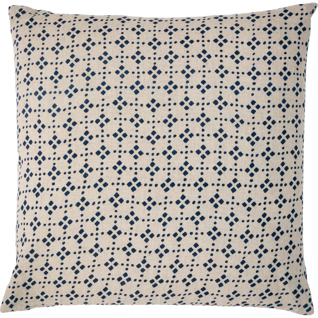 Alamwar Anjali Dots Indigo Decorative Pillow Cover In Indigo