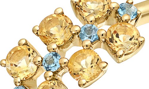 Bony Levy Three-row Semiprecious Stone Pendant Necklace In Gold