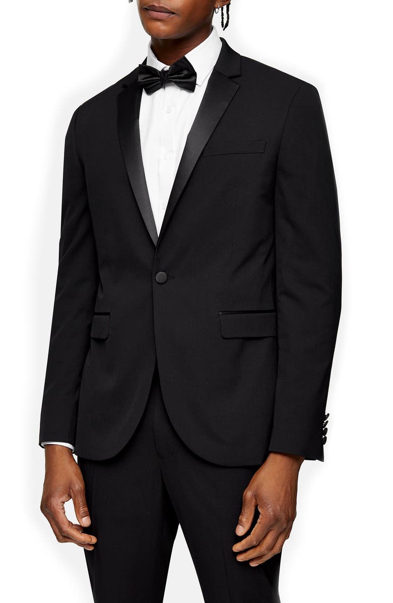 Topman Skinny Tux Jacket, Main, color, 
